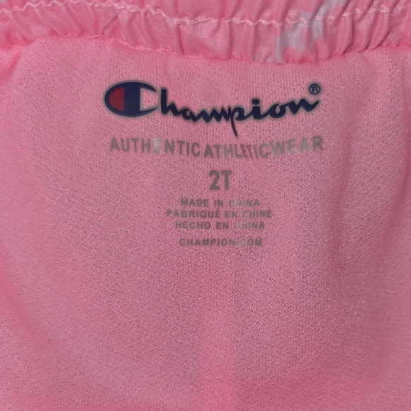 Champion Toddler Light Pink Logo Shorts LOT M - Picture 2 of 4